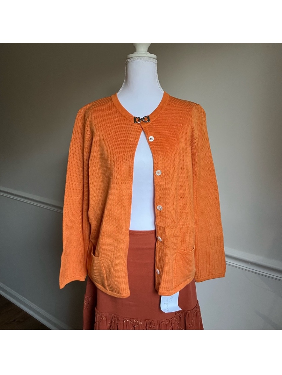 80s Salvatore Ferragamo Orange Sweater